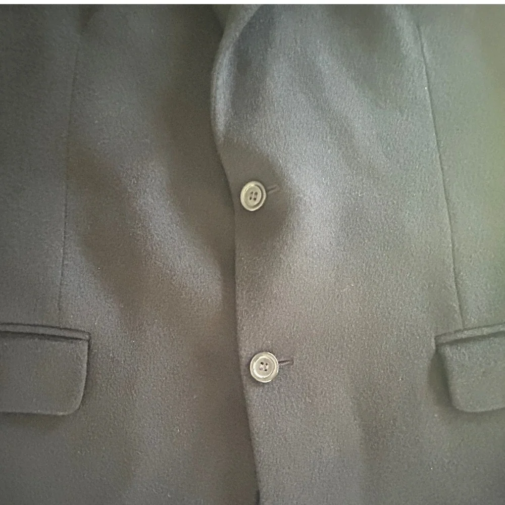 Vintage Gianfranco Ruffini 100% Camel Hair Black Blazer Sport Coat‎ Jacket 44R